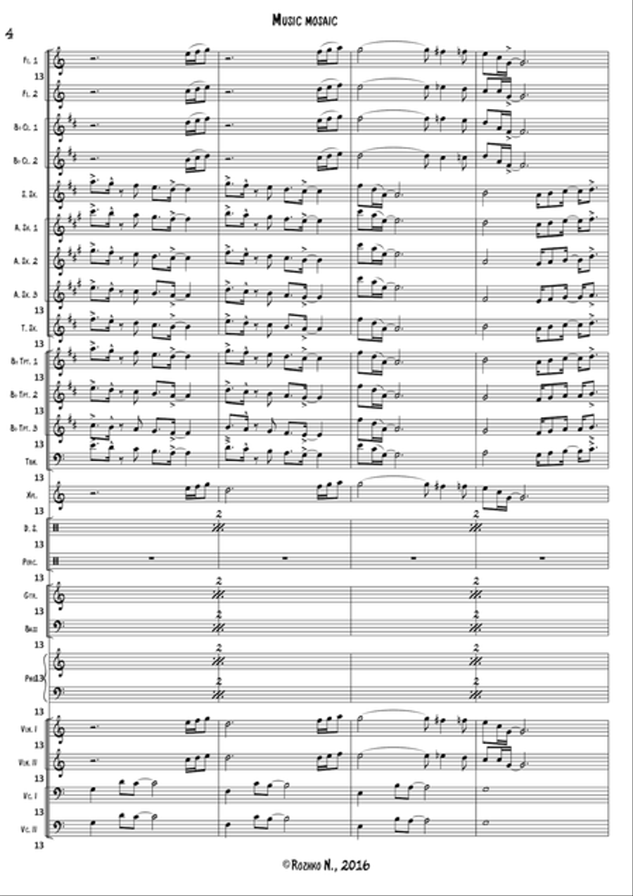 Music Mosaic (for a Variety Orchestra) Chamber Orchestra scores gallery preview page 5