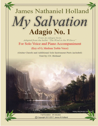 Adagio No 1, My Salvation from An Adagio Suite for Solo Medium (Baritone, Bass Clef) Voice and Piano