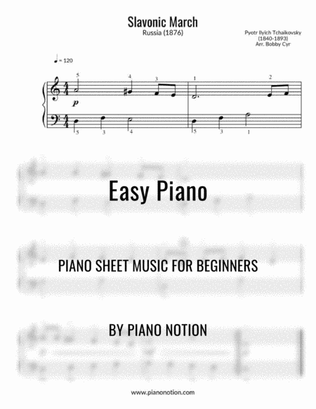 Slavonic March (Easy Piano Solo)