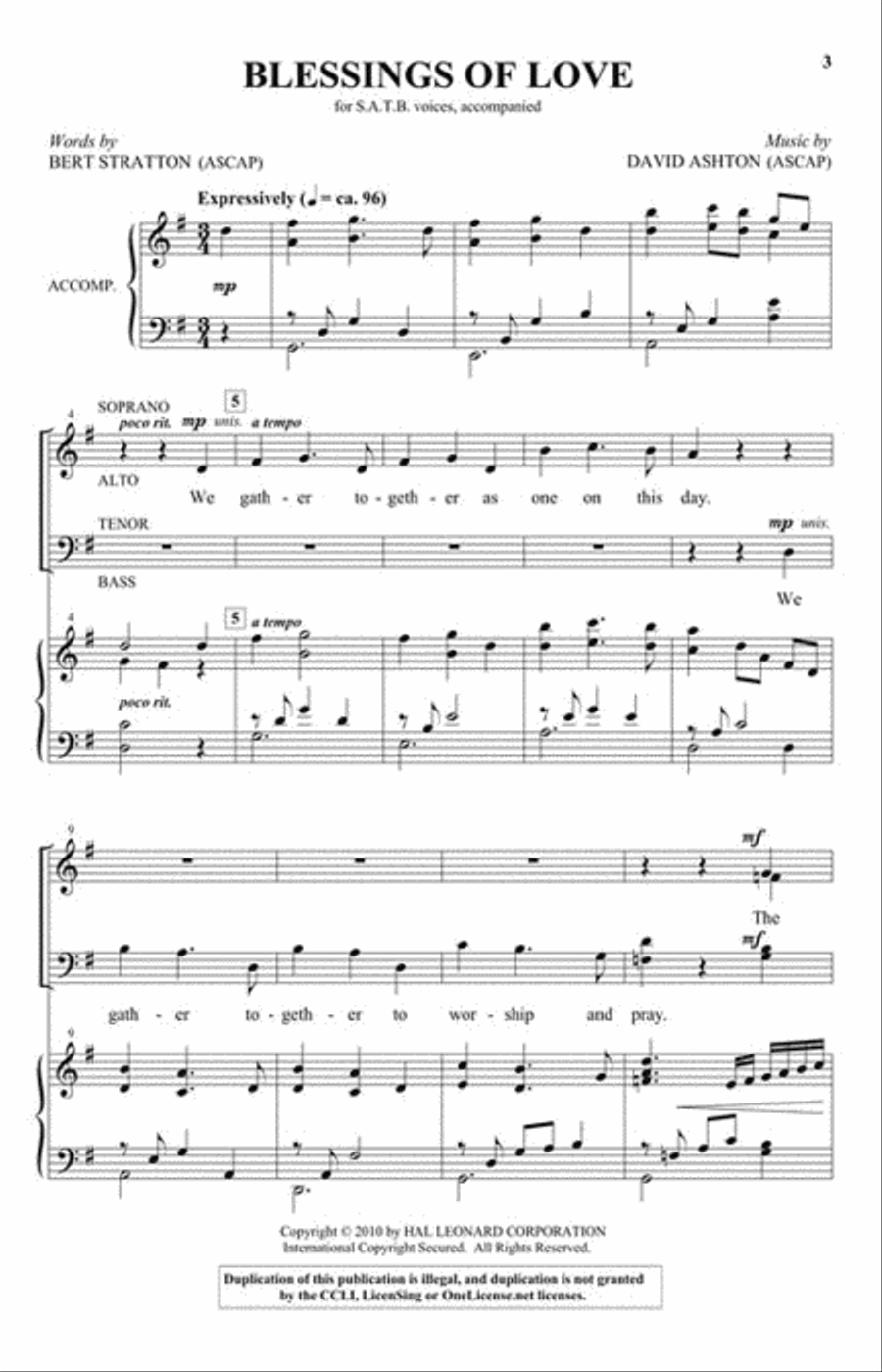 Blessings of Love 4-Part scores gallery preview page 2