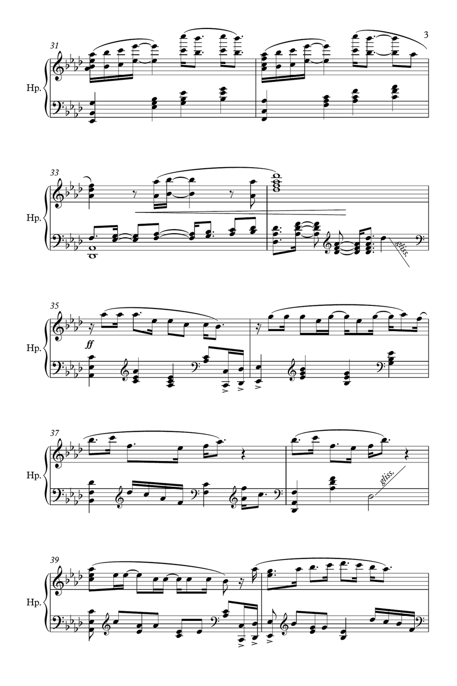 Never Enough Harp scores gallery preview page 3