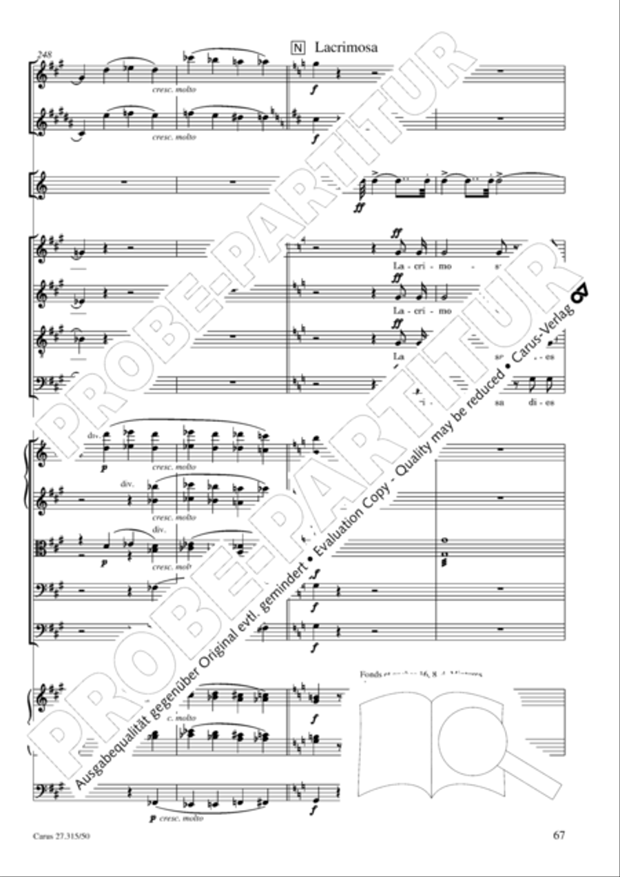 Requiem in C major 4-Part scores gallery preview page 70