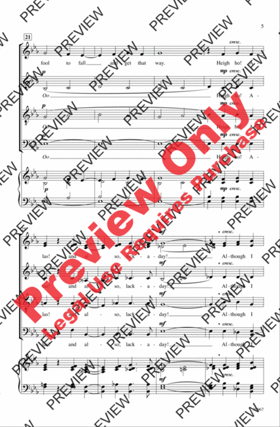 But Not for Me 4-Part scores gallery preview page 5