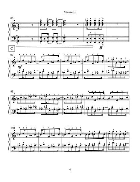 Mambo!!! piano part