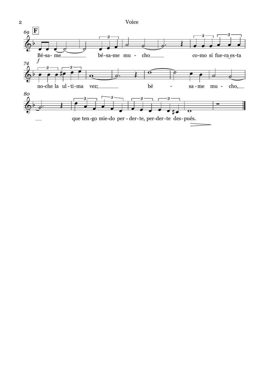 Besame Mucho Small Ensemble scores gallery preview page 2