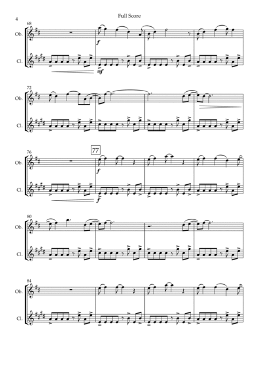 Without You Without You Woodwind Duet scores gallery preview page 4