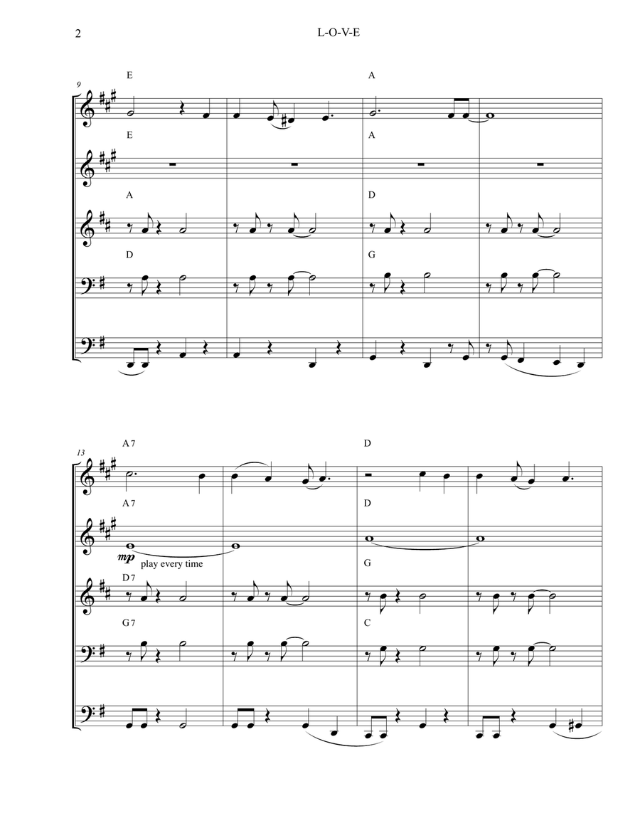 L-O-V-E Brass Ensemble scores gallery preview page 3