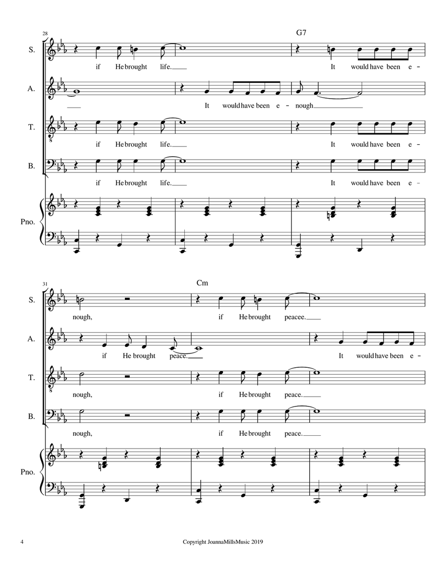 Come, Let Us Sing (Let Us Rejoice) SATB Divisi scores gallery preview page 4