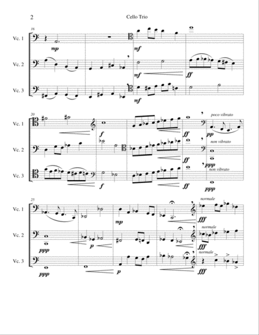 Cello Trio Cello scores gallery preview page 2