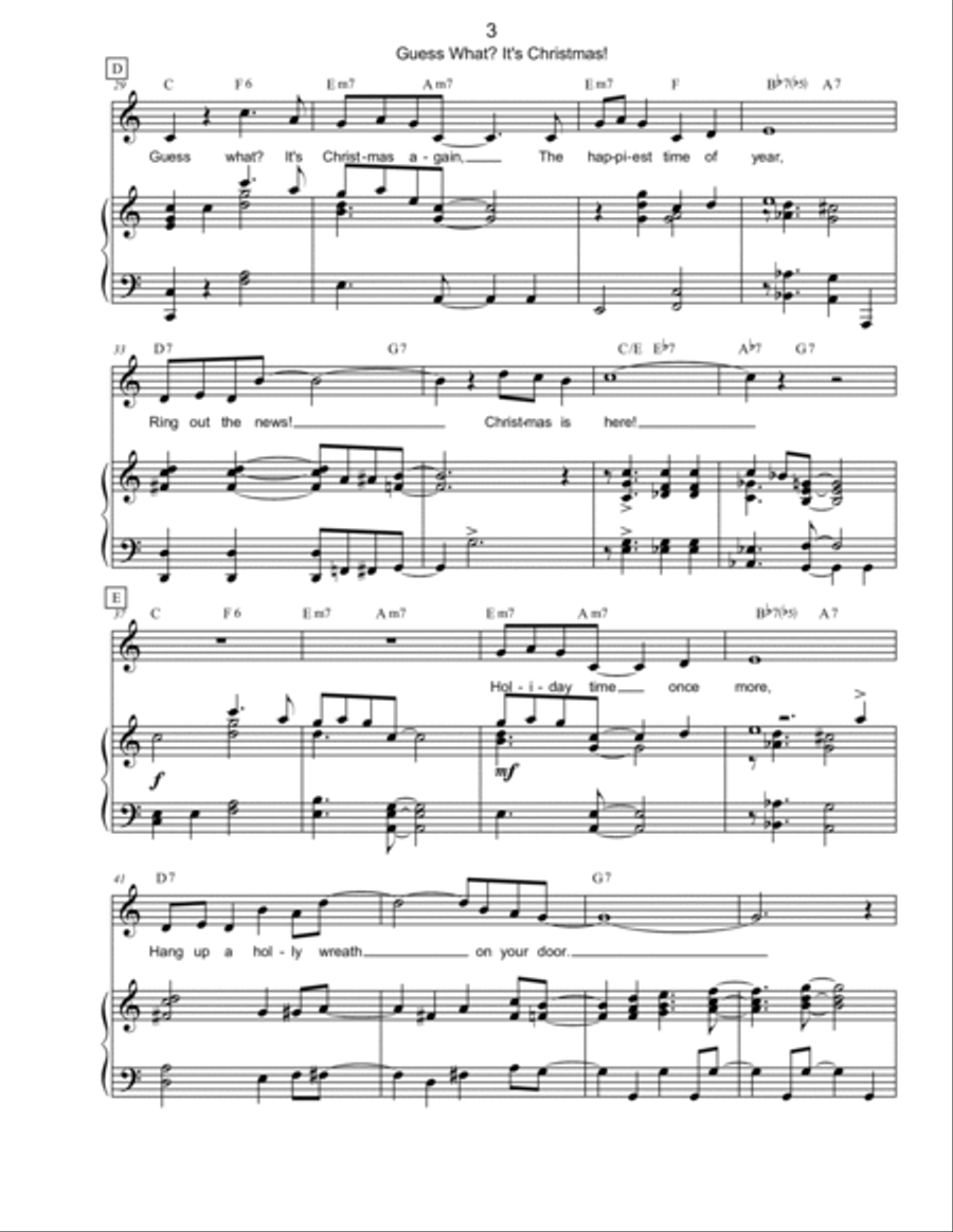 GUESS WHAT? IT'S CHRISTMAS! Voice scores gallery preview page 3