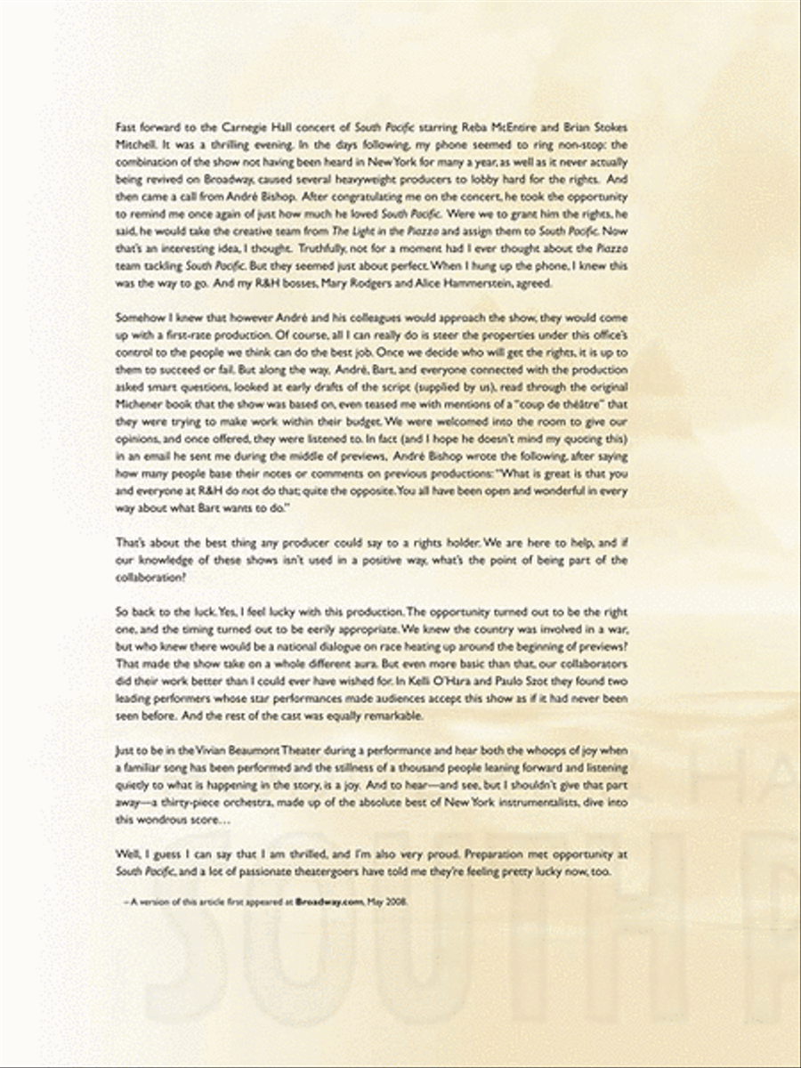 South Pacific South Pacific Piano, Vocal, Guitar scores gallery preview page 6