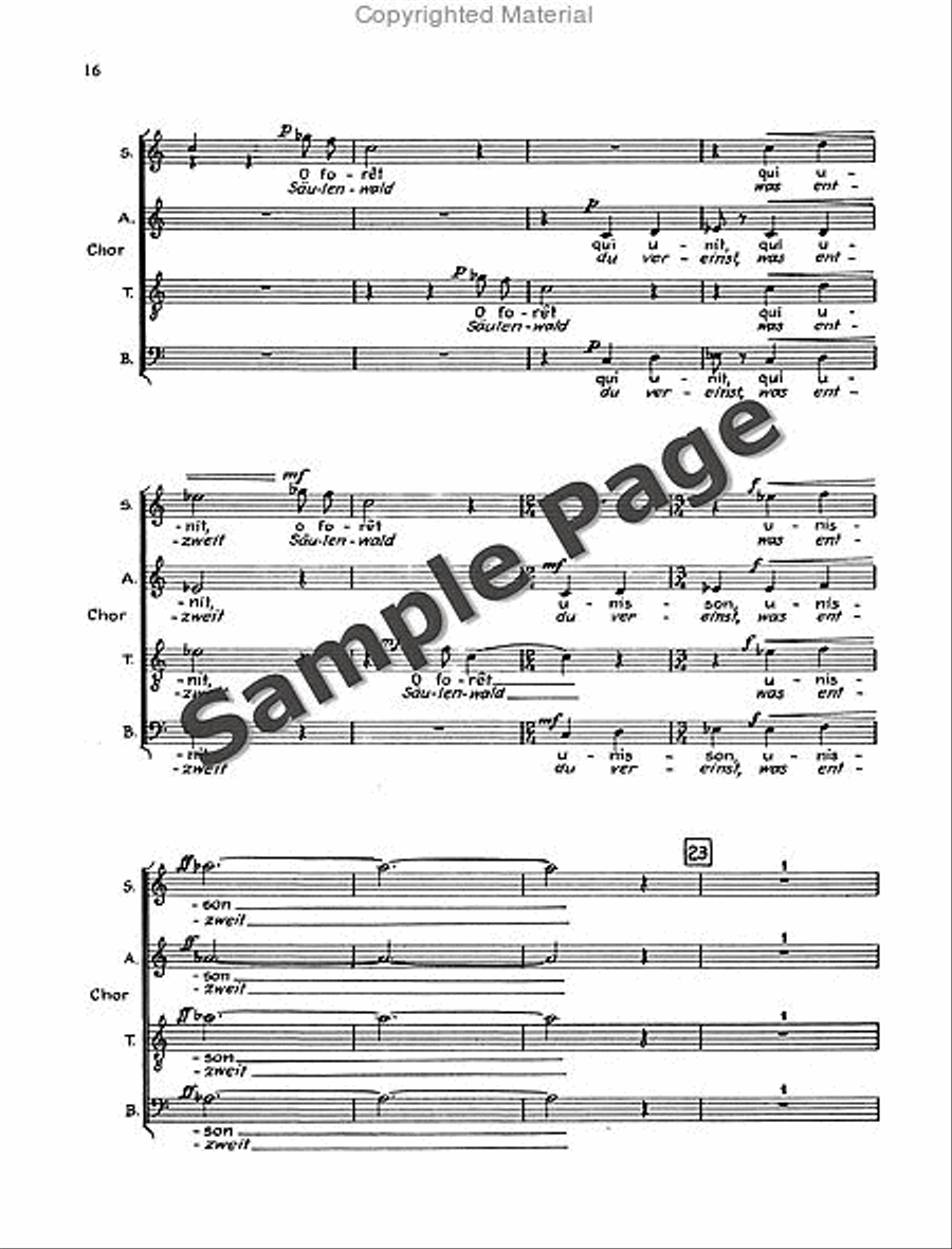Sutermeister H Ecclesia Kantate (1972/73) 4-Part scores gallery preview page 17