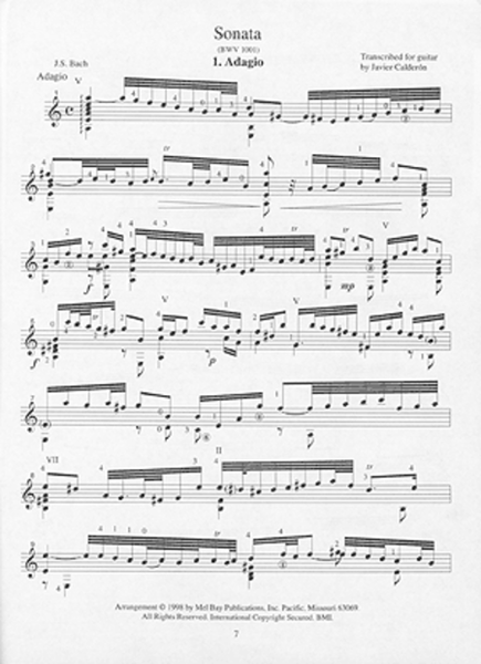 J. S. Bach Transcriptions for Classic Guitar image number null