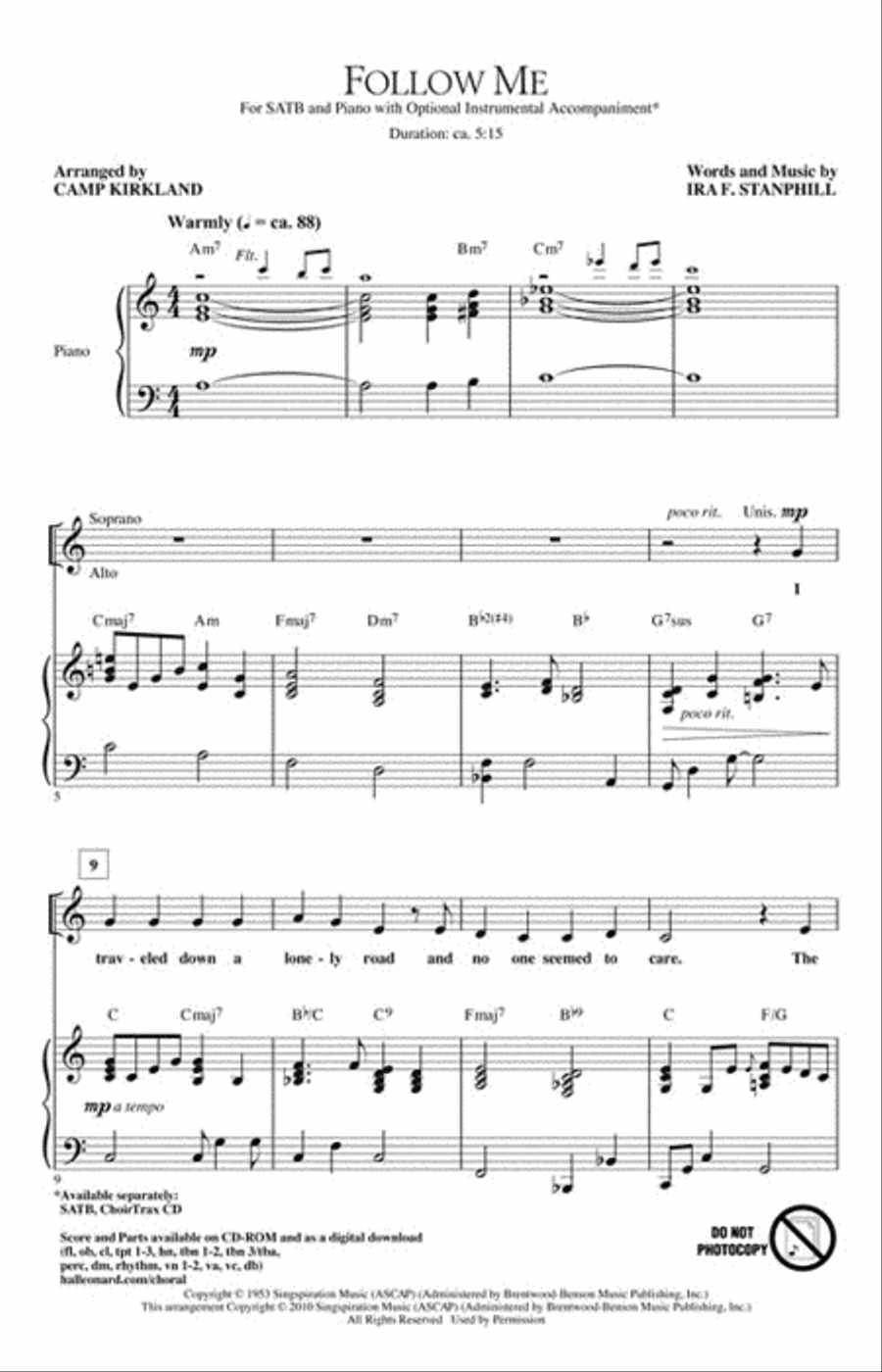 Follow Me Follow Me 4-Part scores gallery preview page 2