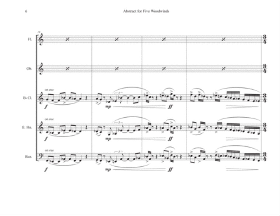 Abstract Woodwind Quintet scores gallery preview page 6