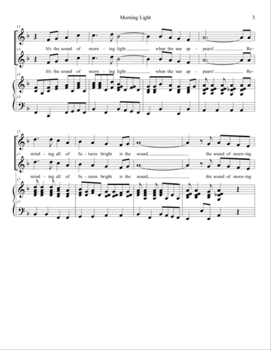 Morning Light 2-Part scores gallery preview page 3