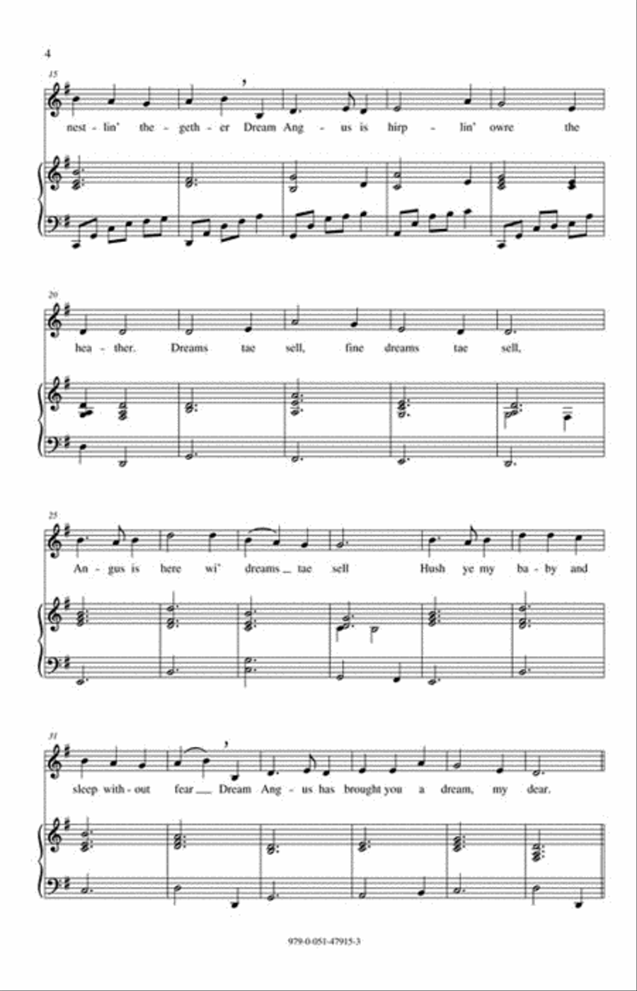 Dream Angus Unison Choir scores gallery preview page 3