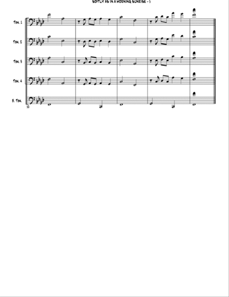 Softly As In A Morning Sunrise Brass Quintet scores gallery preview page 6