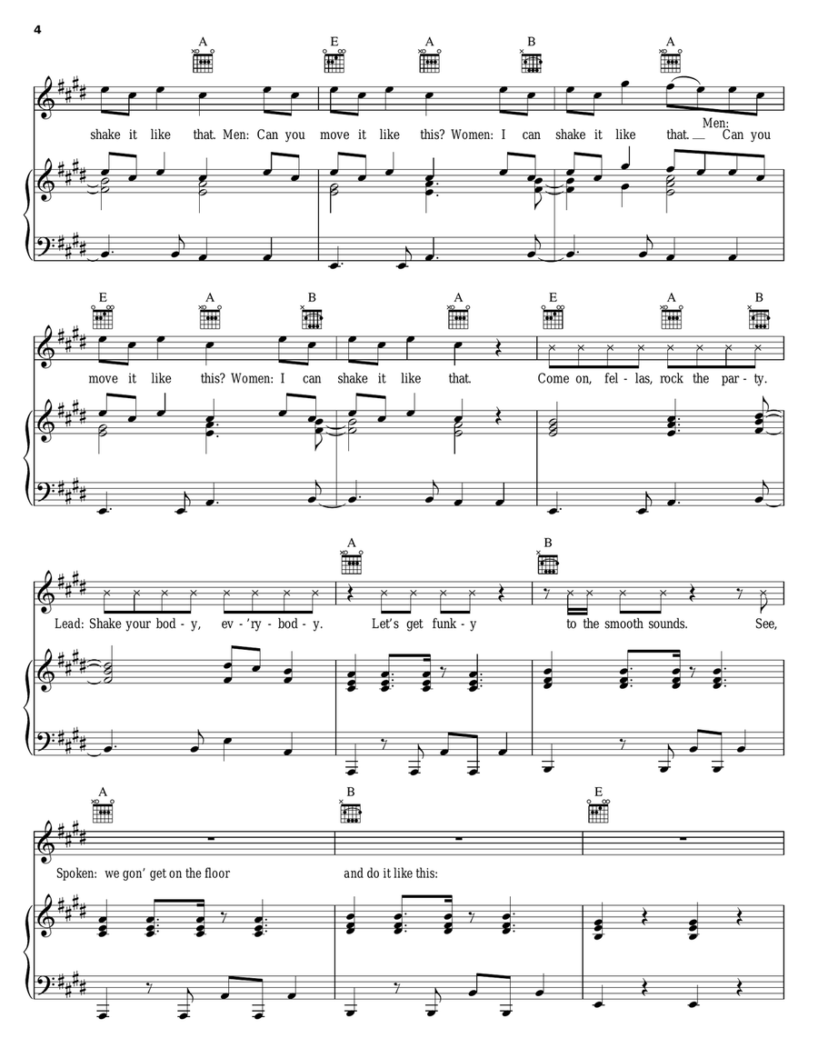 Move It Like This Move It Like This Piano, Vocal, Guitar scores gallery preview page 4