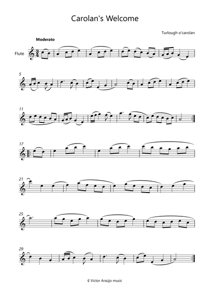 Carolan's Welcome flute Leadsheet image number null