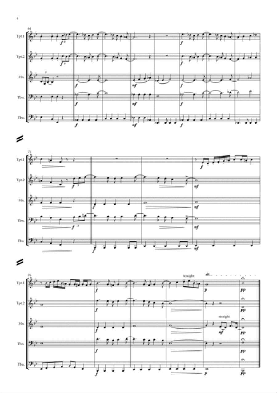 Penny Lane Brass Quintet scores gallery preview page 5