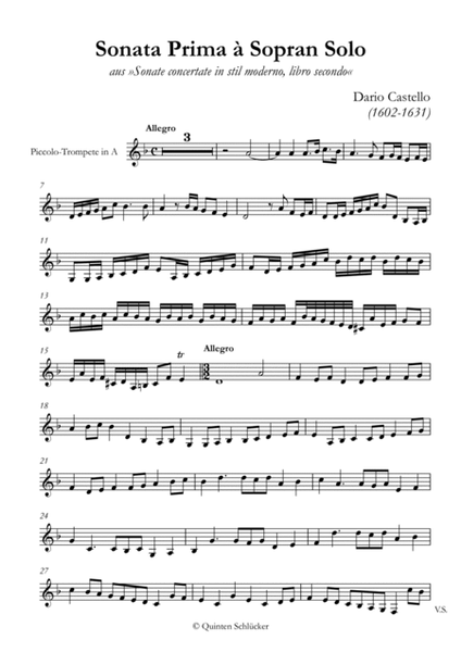 Sonata Prima à Sopran Solo