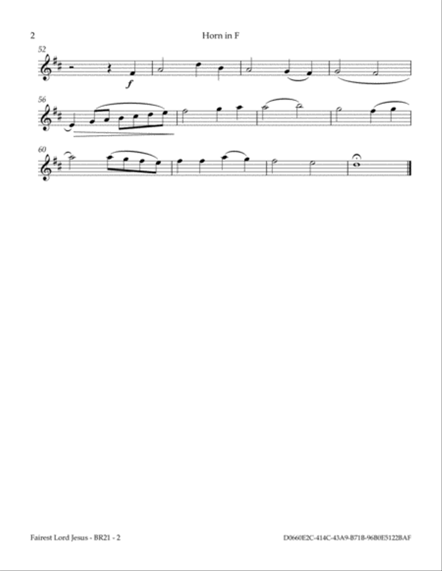 Fairest Lord Jesus Brass Ensemble scores gallery preview page 5