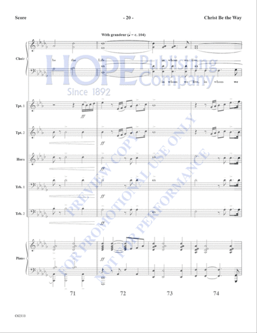 Christ Be the Way Choir scores gallery preview page 21