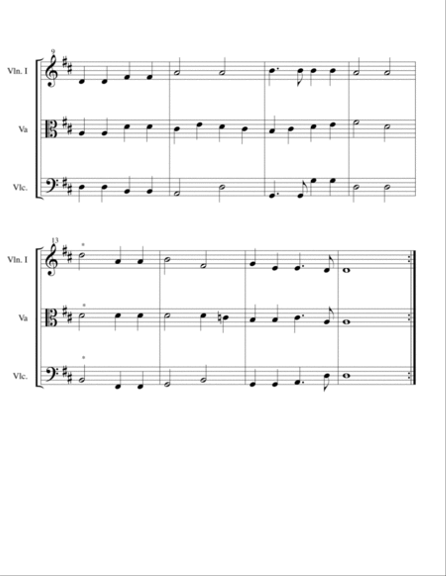 Hymns for String Trio Book II - violin, viola, cello String Trio scores gallery preview page 6