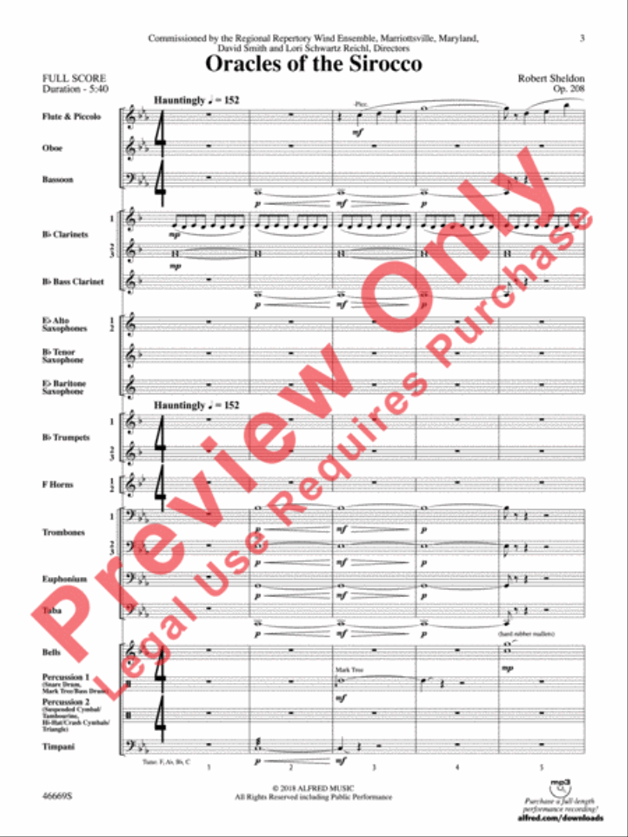 Oracles of the Sirocco Concert Band scores gallery preview page 4