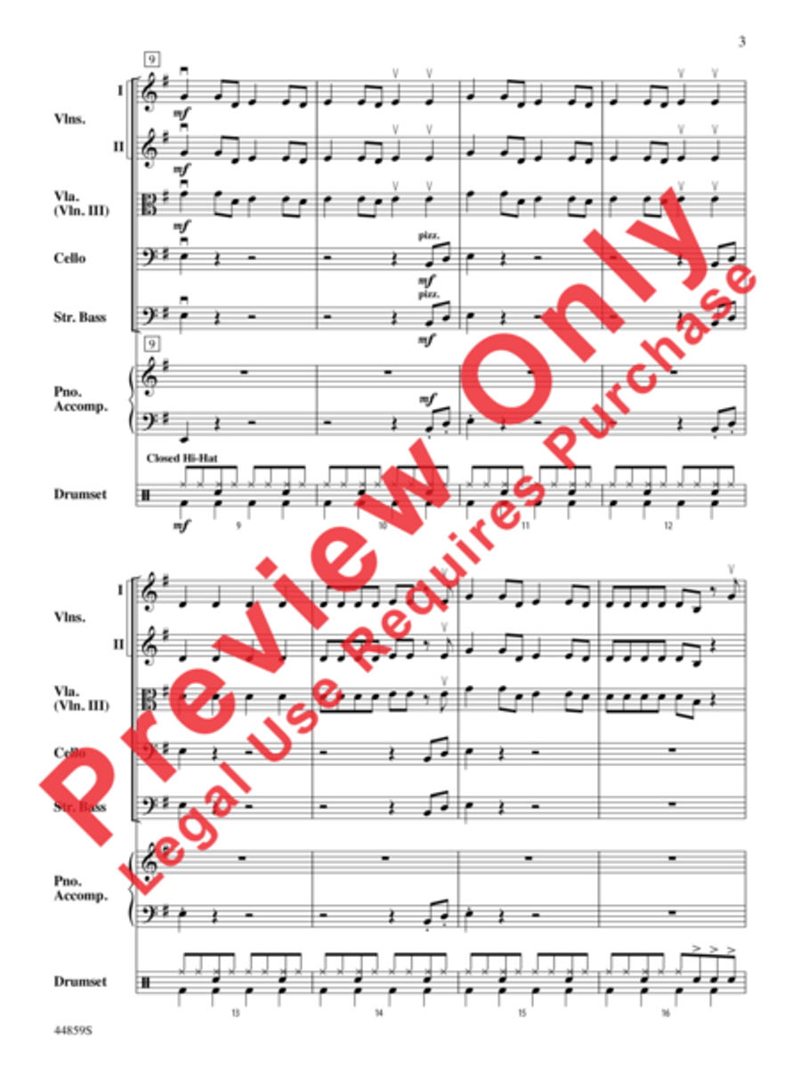 Uptown Funk, Theme from String Orchestra scores gallery preview page 4