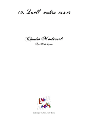 Book cover for Monteverdi Second Book of Madrigals - No 10 Quell ombra esser
