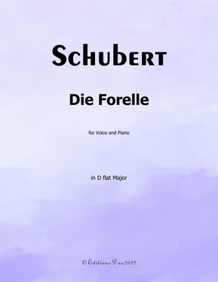 Book cover for Die Forelle, by Schubert, in D flat Major