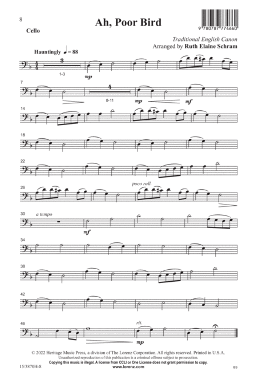 Ah, Poor Bird 2-Part scores gallery preview page 8