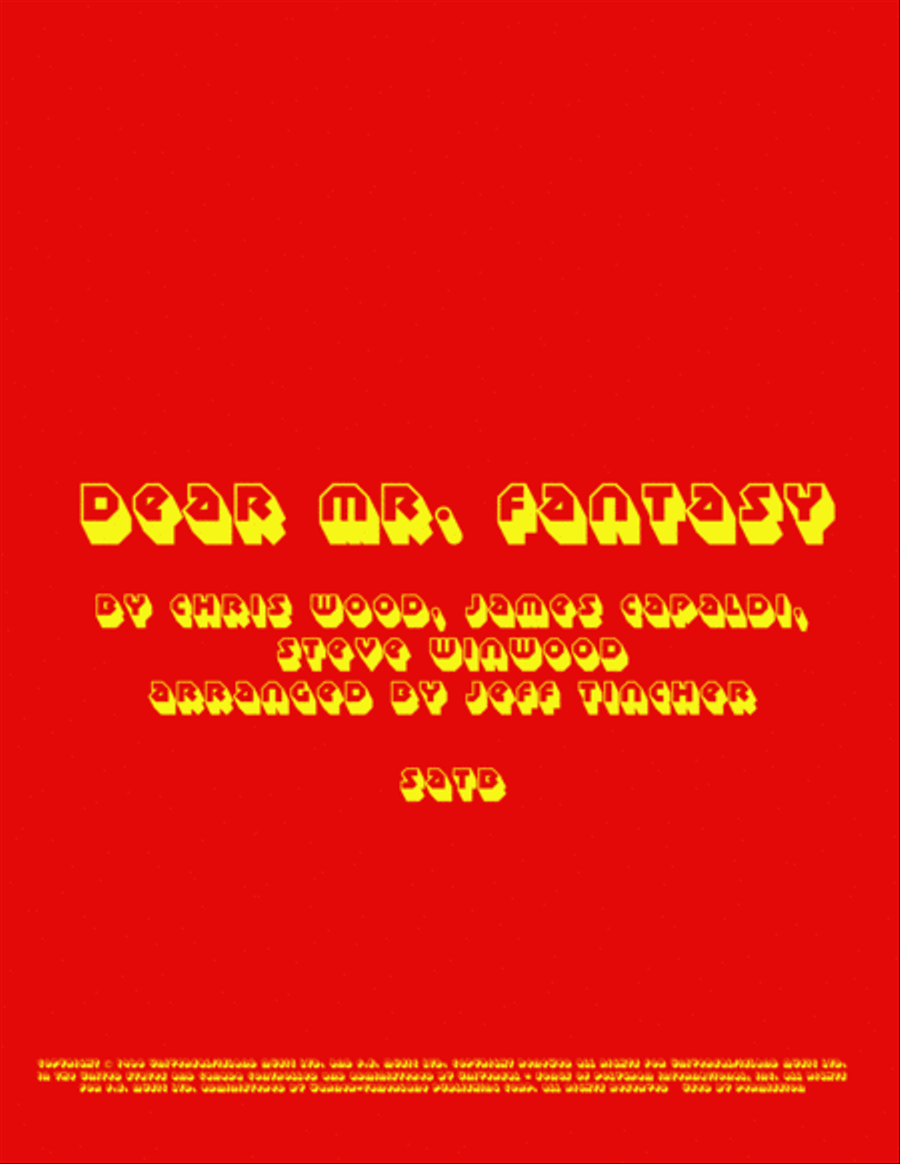 Dear Mr. Fantasy Dear Mr. Fantasy 4-Part scores gallery preview page 1