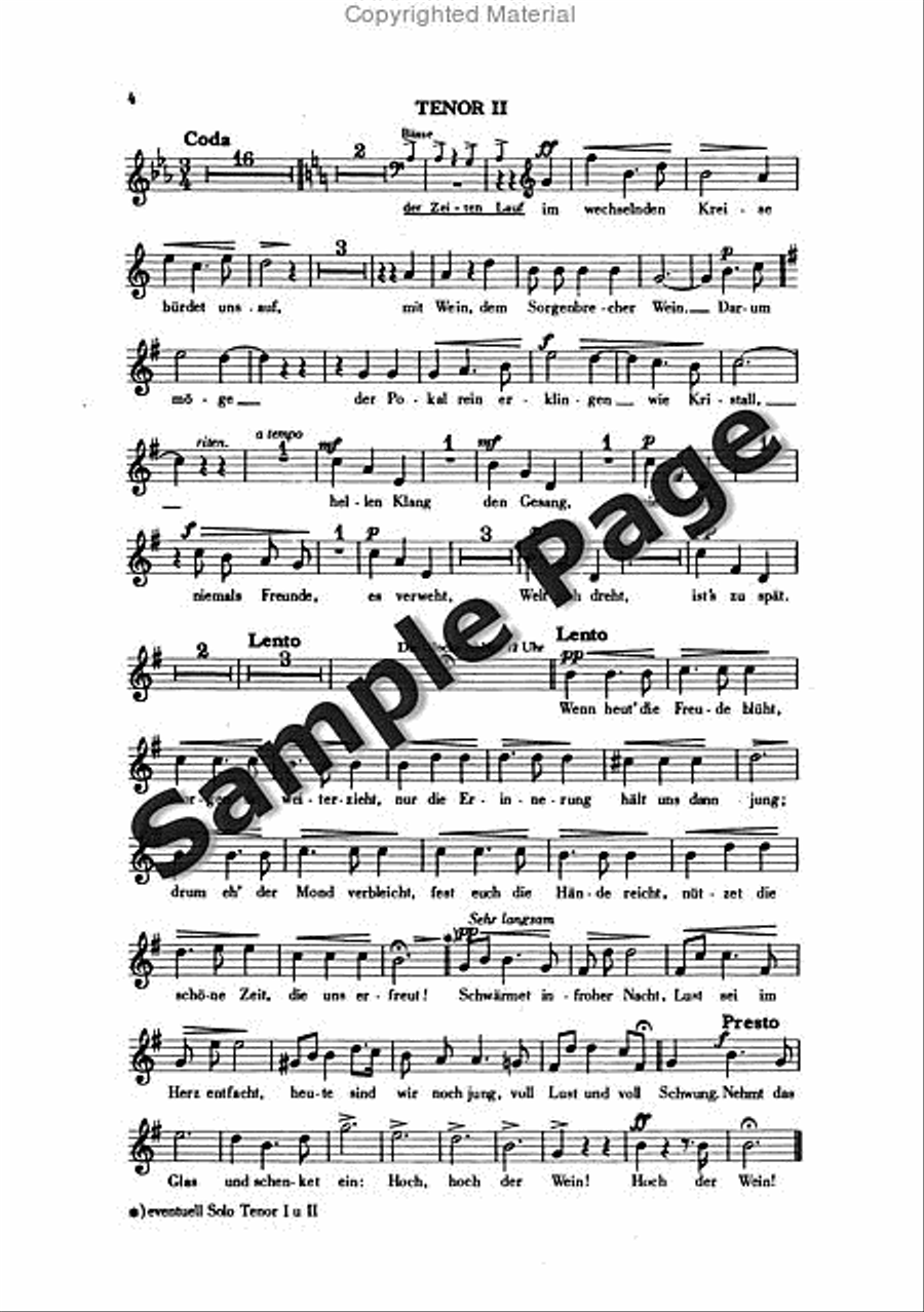 Ziehrer Cm Nachtschwaermer Op466 TTBB scores gallery preview page 5