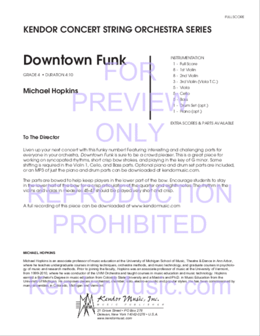 Downtown Funk String Orchestra scores gallery preview page 2