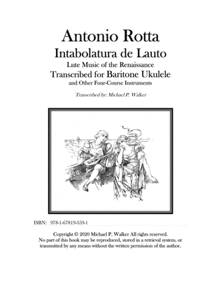Antonio Rotta Intabolatura de Lauto Lute Music of the Renaissance Transcribed for Baritone Ukulele a