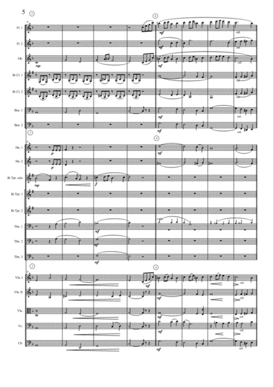 Panis Angelicus (For Trumpet in Bb and symphony orchestra) Full Orchestra scores gallery preview page 5