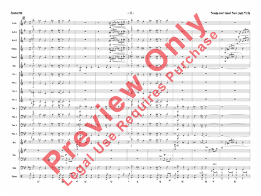 Things Ain't What They Used to Be Jazz Ensemble scores gallery preview page 13