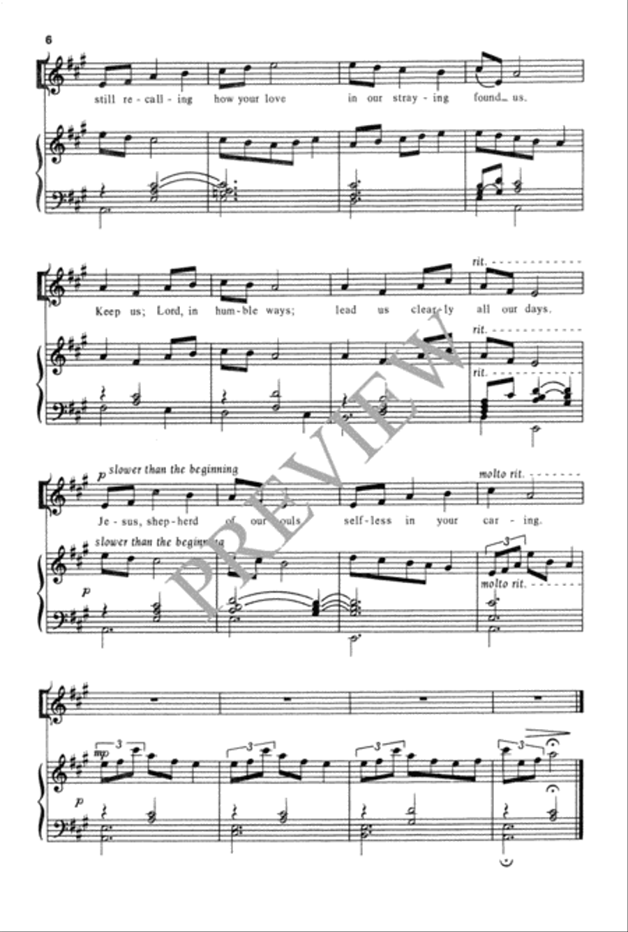 Jesus, Shepherd of Our Souls Unison Choir scores gallery preview page 7
