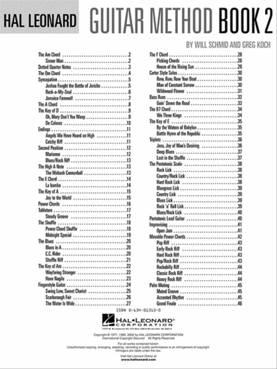 Hal Leonard Guitar Method Book 2 – Second Edition Guitar Tablature scores gallery preview page 2