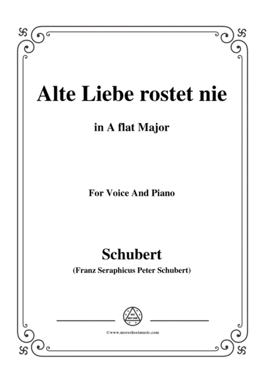 Schubert-Alte Liebe rostet nie in A flat Major,for voice and piano