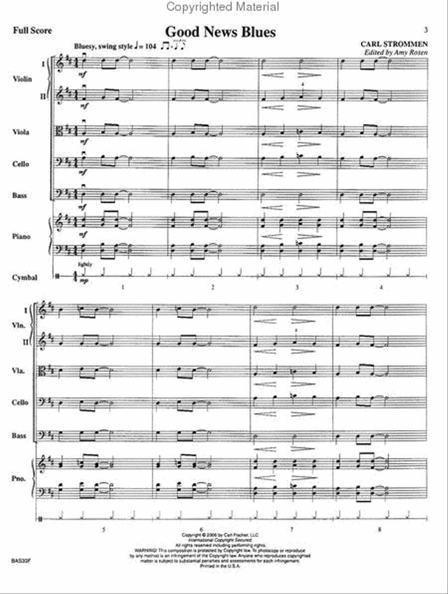 Good News Blues Good News Blues String Orchestra scores gallery preview page 2