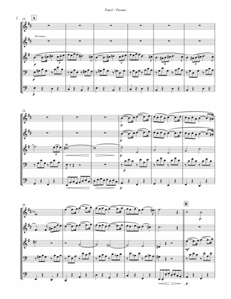 Pavane, Opus 50 for Brass Quintet