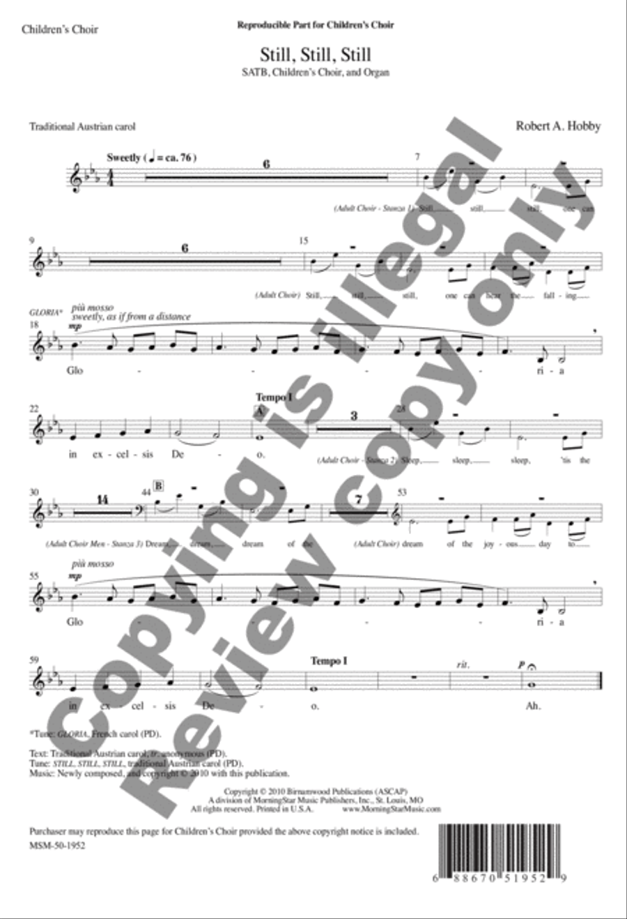 Still, Still, Still (Choral Score) image number null