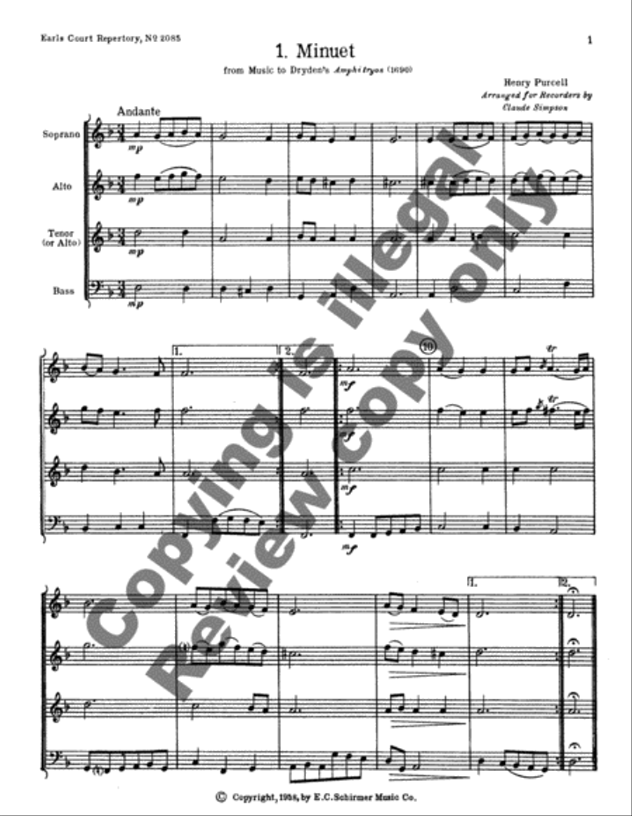 Ten Songs and Dances of the Playhouse 4-Part scores gallery preview page 10