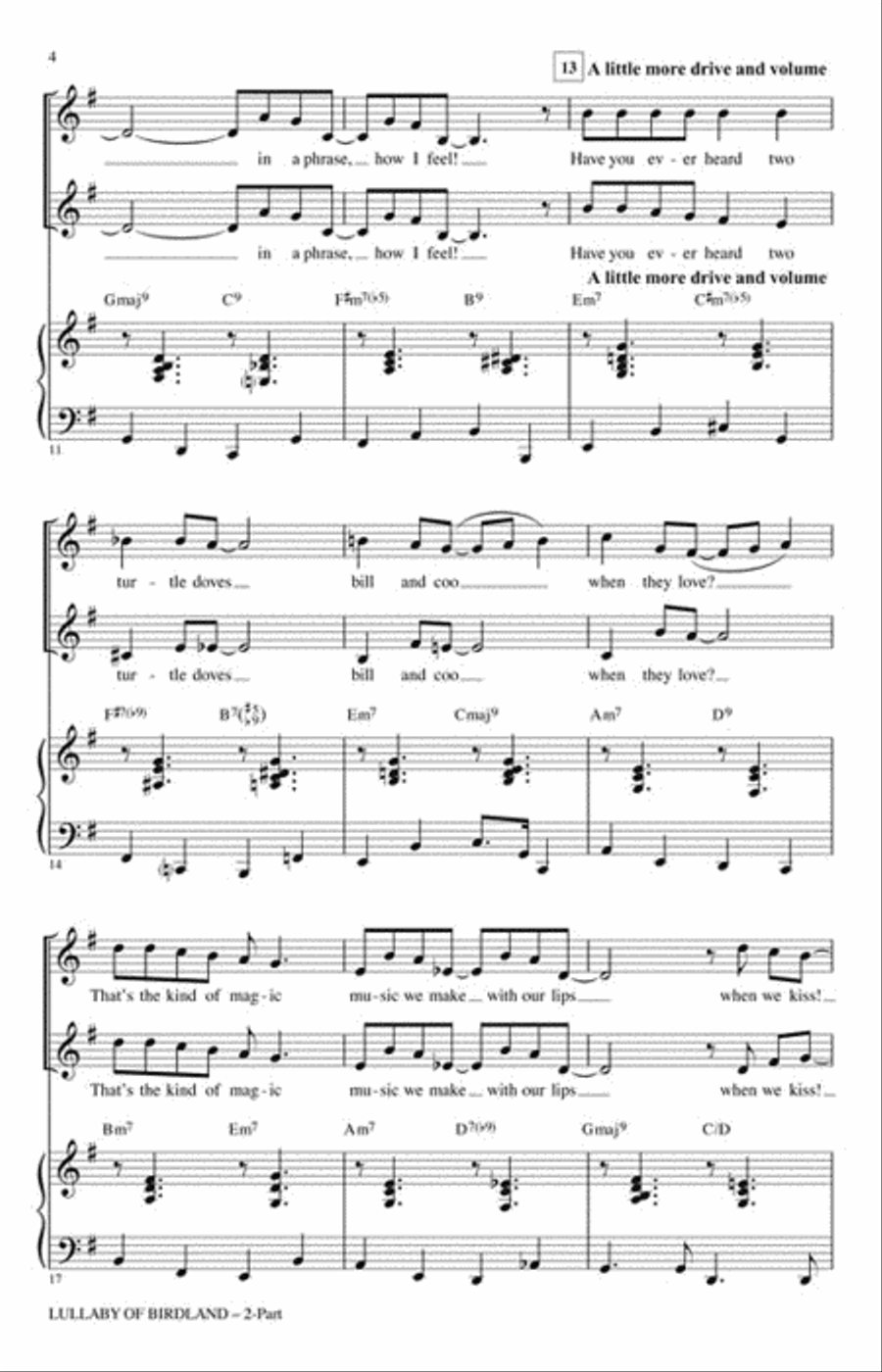 Lullaby Of Birdland Lullaby Of Birdland 2-Part scores gallery preview page 3