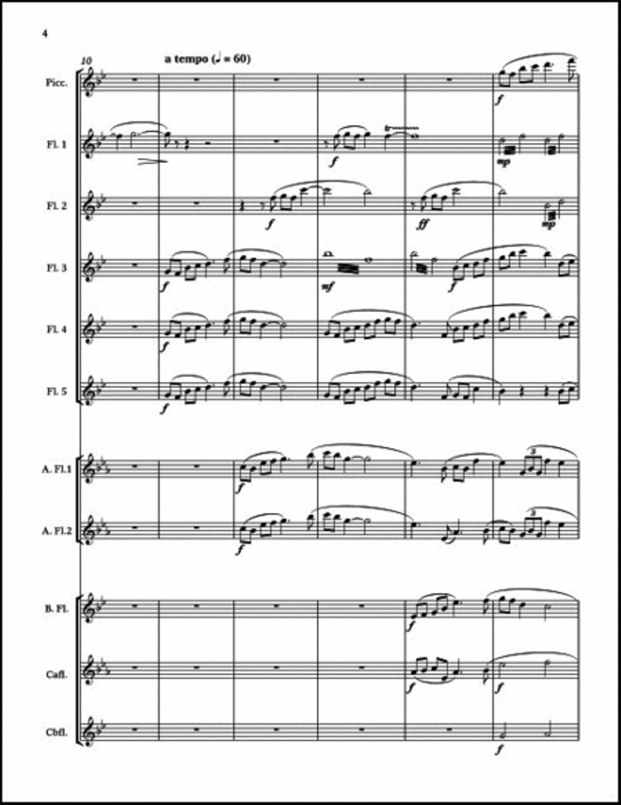 Midnight Stirring Midnight Stirring Flute Choir scores gallery preview page 5