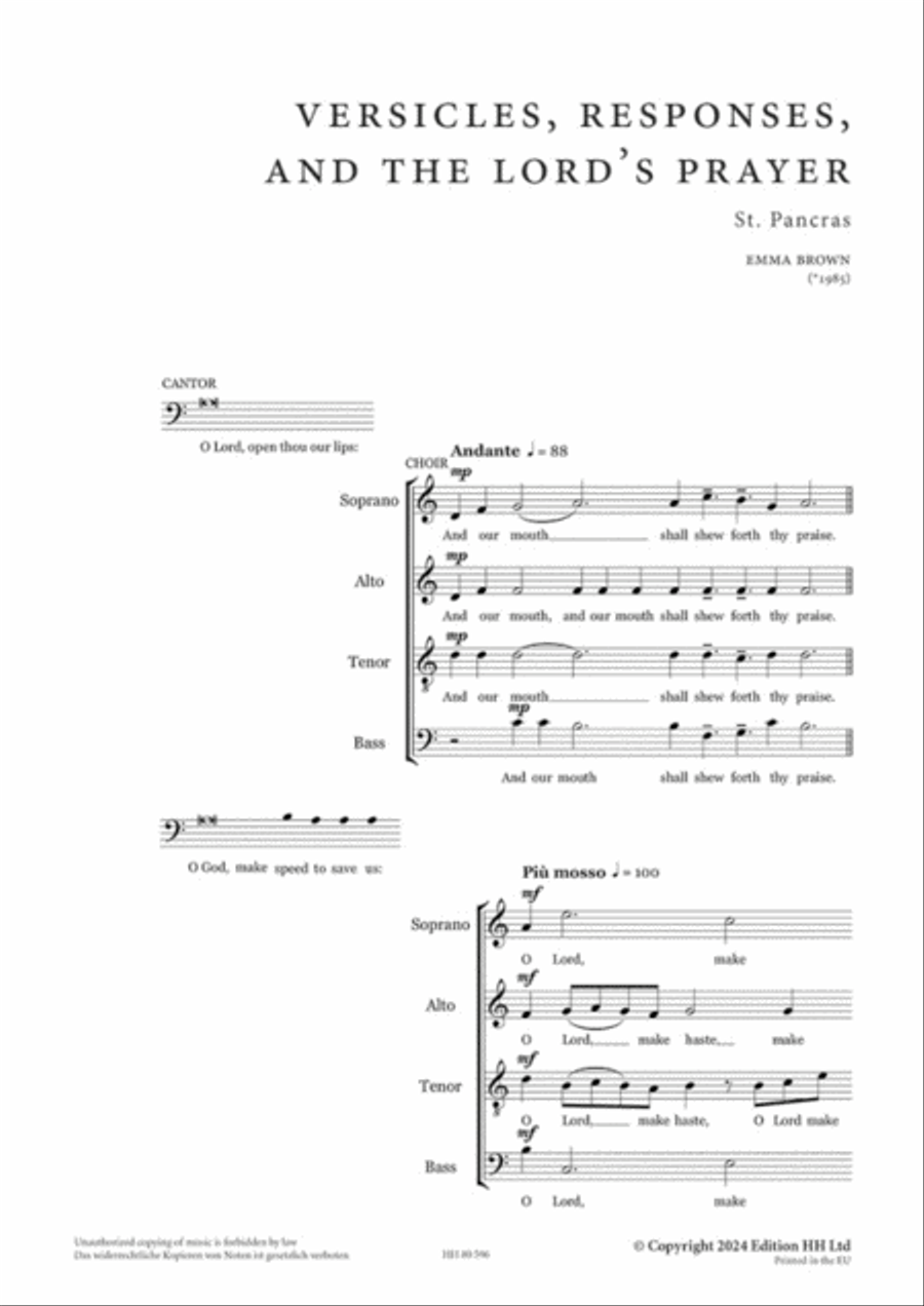 Versicles 4-Part scores gallery preview page 2